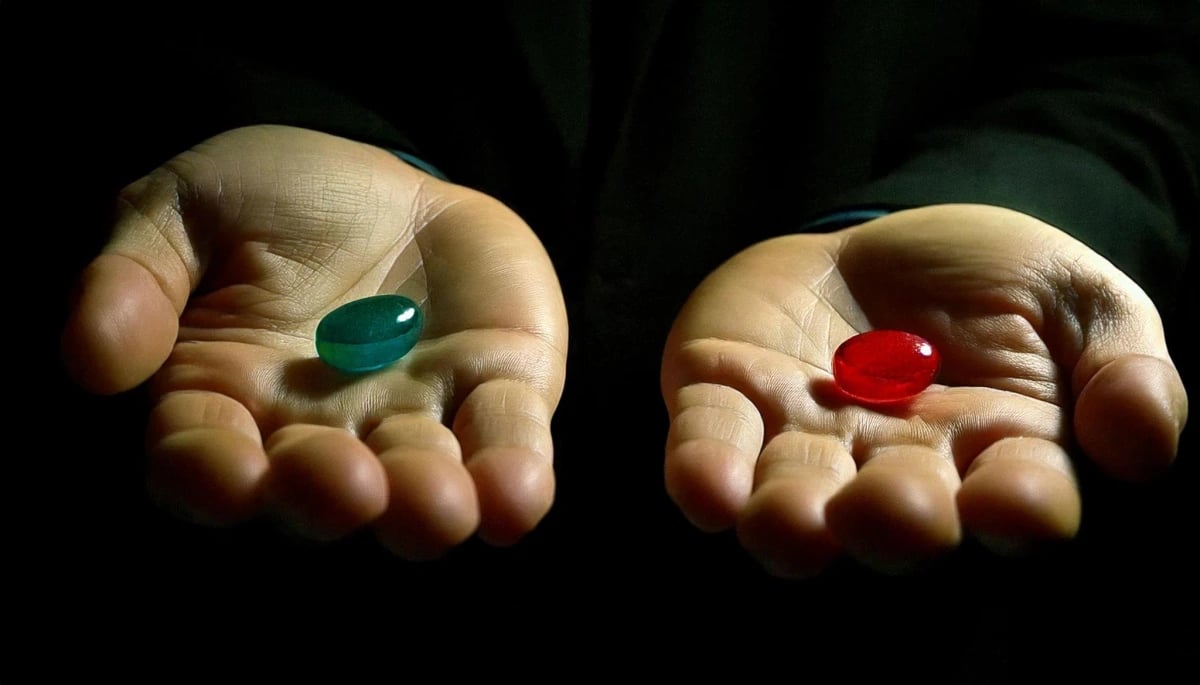 Matrix, Morpheo, two hands holding a red pill pill pill pill pill pill pill pill pill pill pill