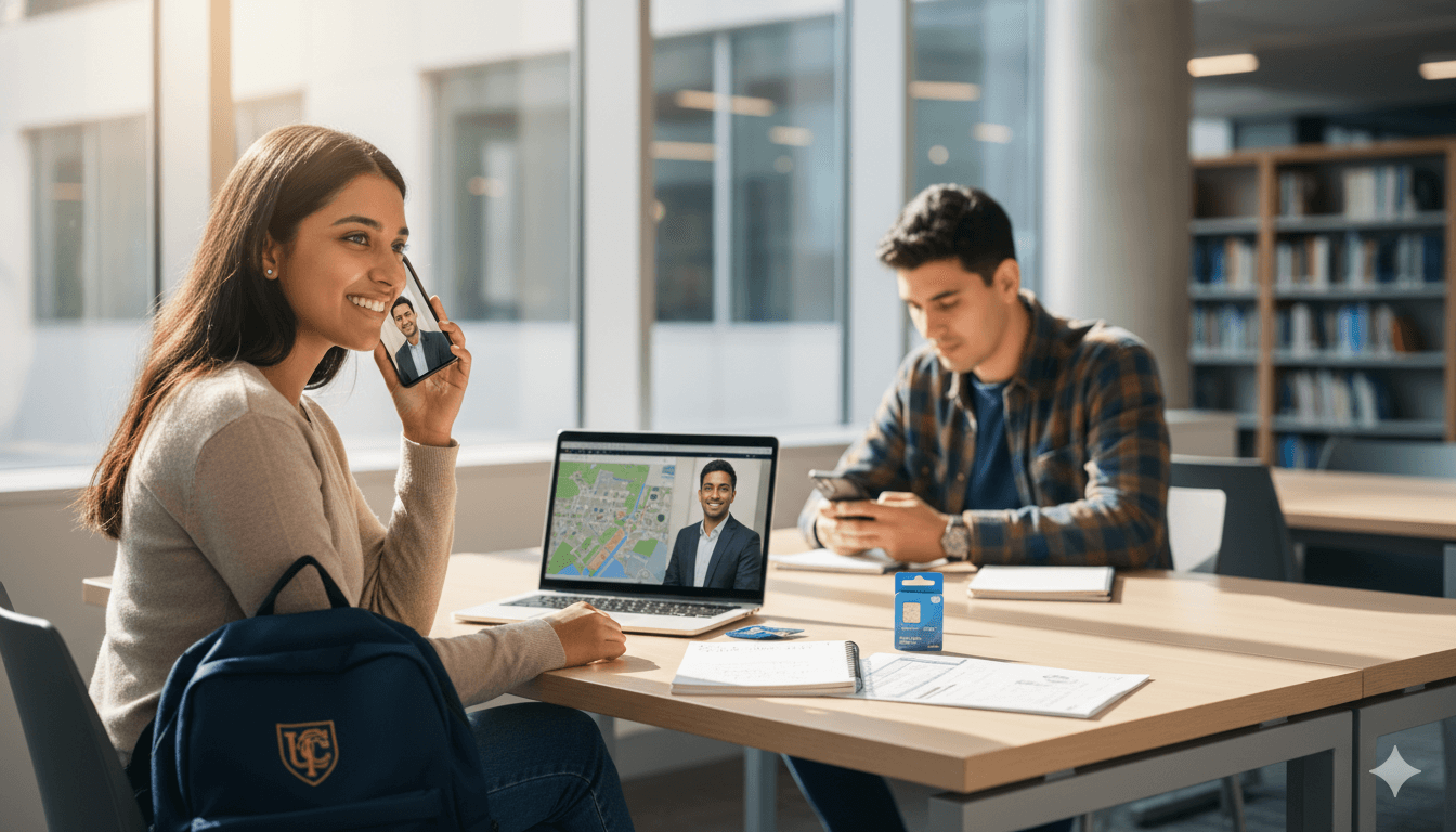 First month abroad support - WhatsApp helpline, academic integration, and practical living guidance for Pakistani students