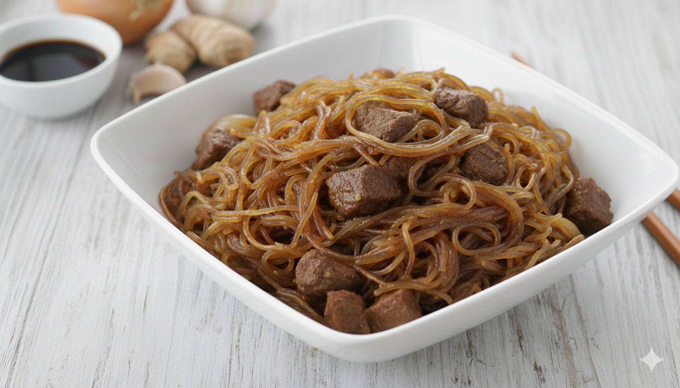 Samoan chop suey with noodles