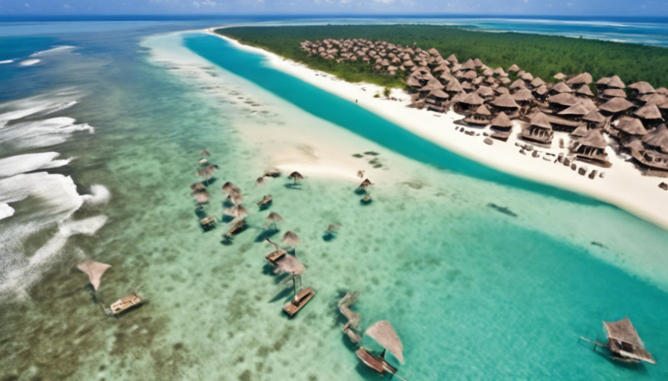 a beach with a boat and a boat in the water
