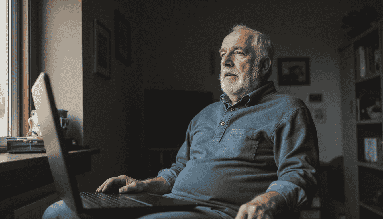 Man staring in the distance