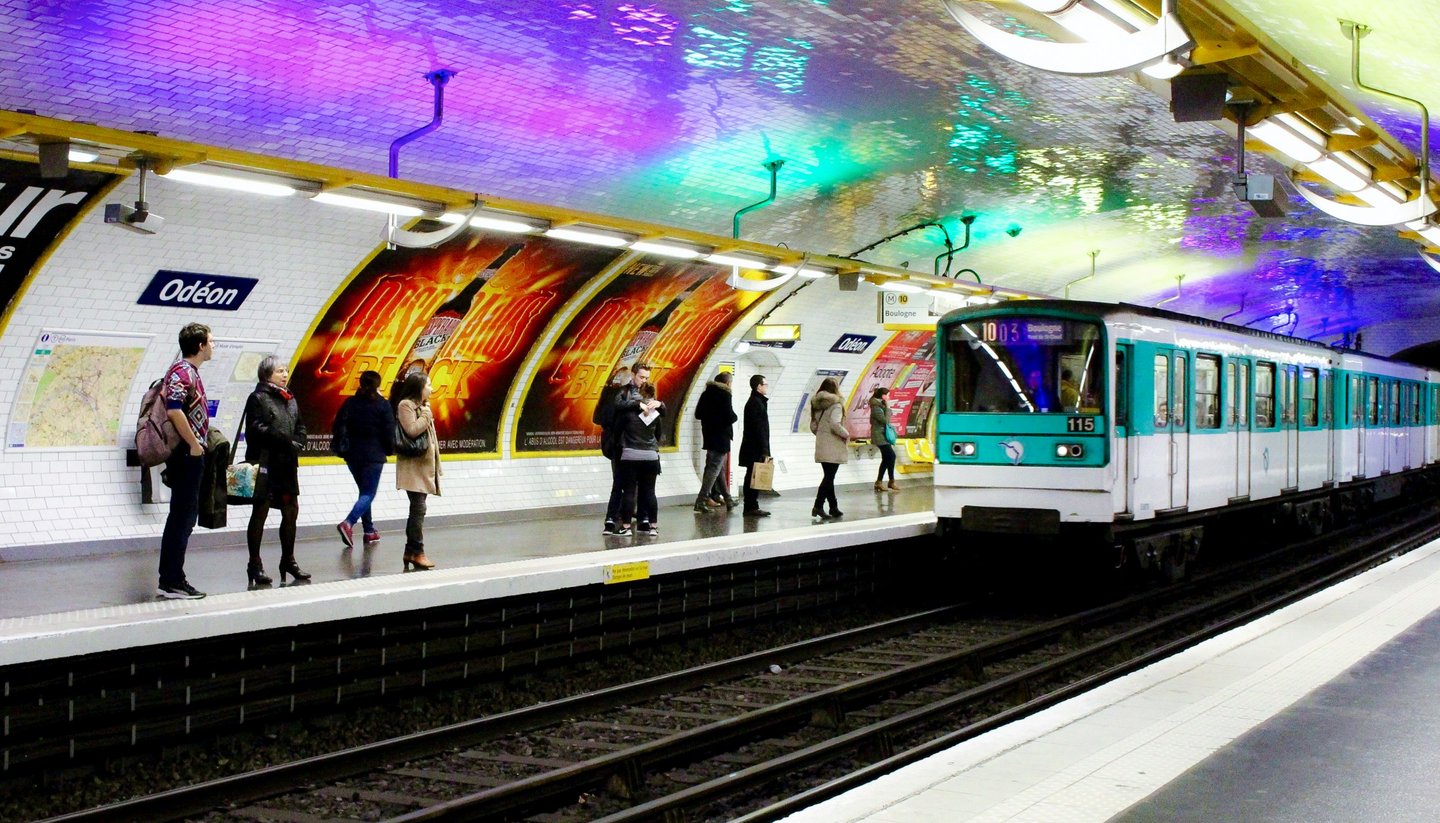 Paris metro station entrance Art Nouveau architecture