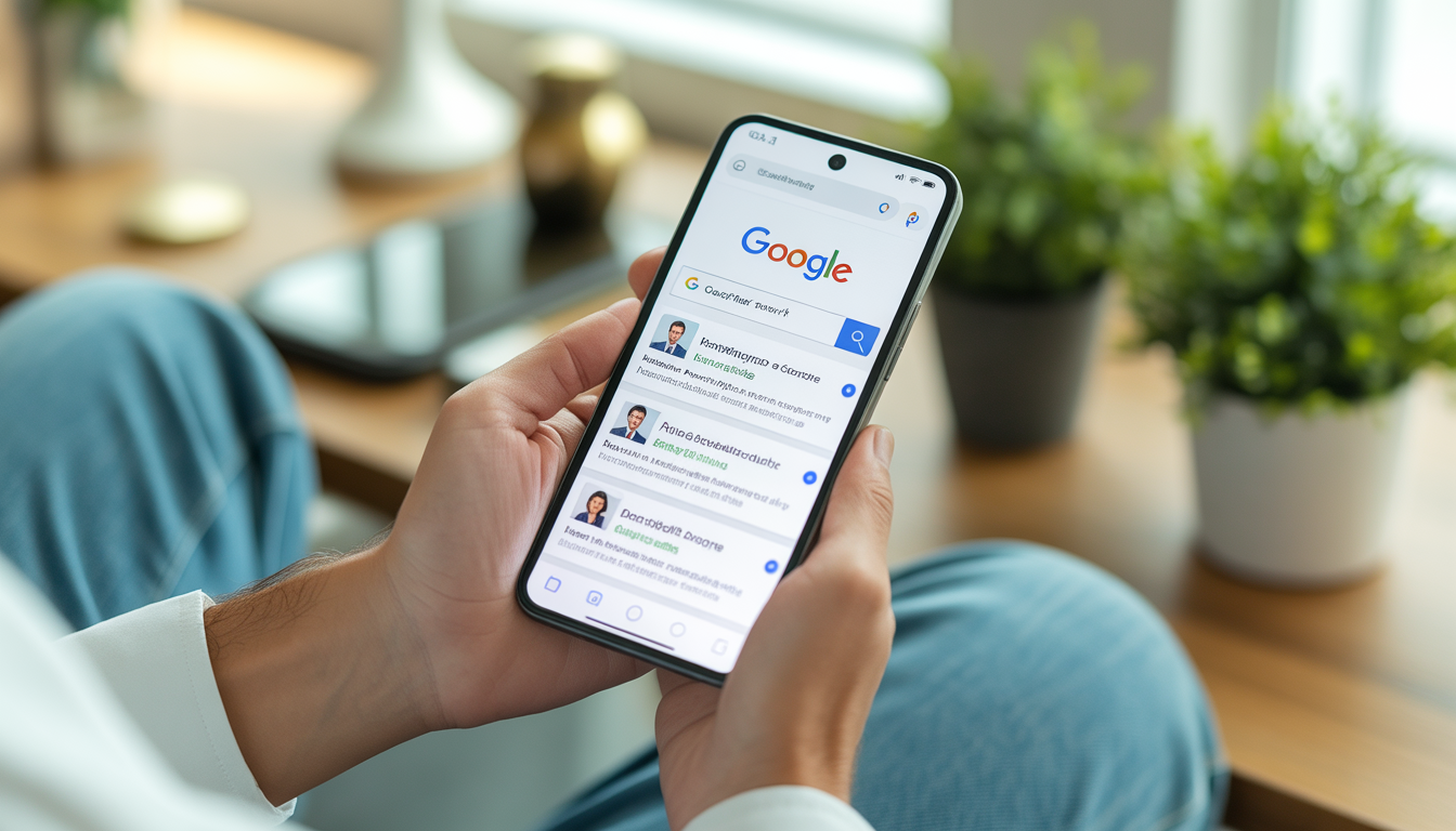 Pessoa procurando advogado no Porto no Google