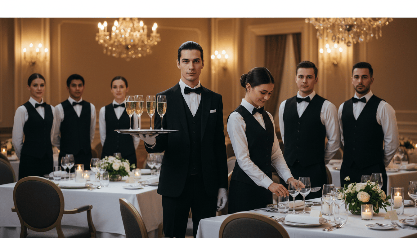 Professional fine dining server Baltimore hospitality staffing Staff