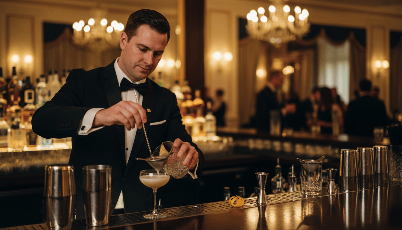 Luxury event bartender for hire Baltimore Maryland Staff
