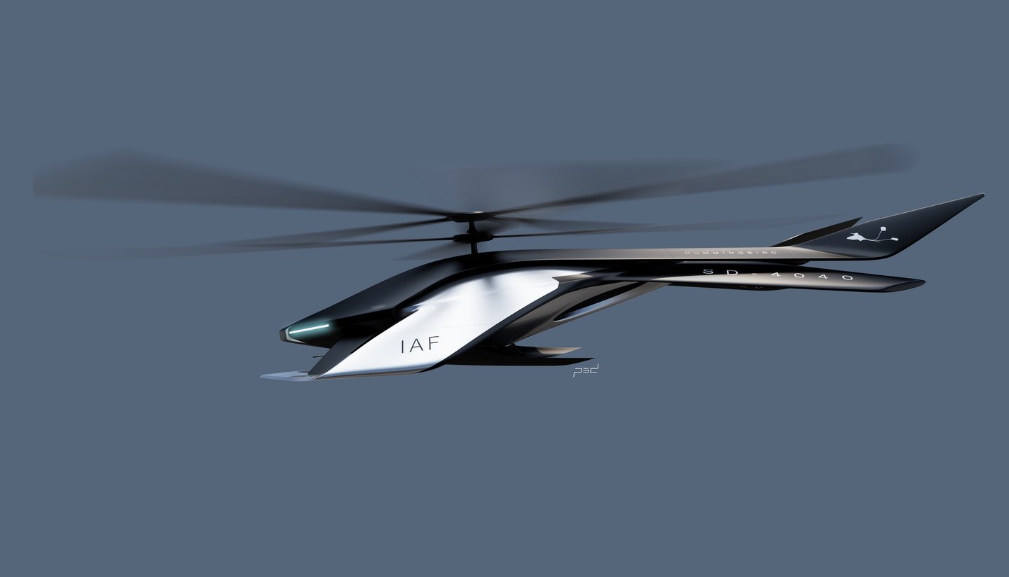 futuristic helicopter drone concept inspired by hummingbird, biomimicry, aviation design, VTOL