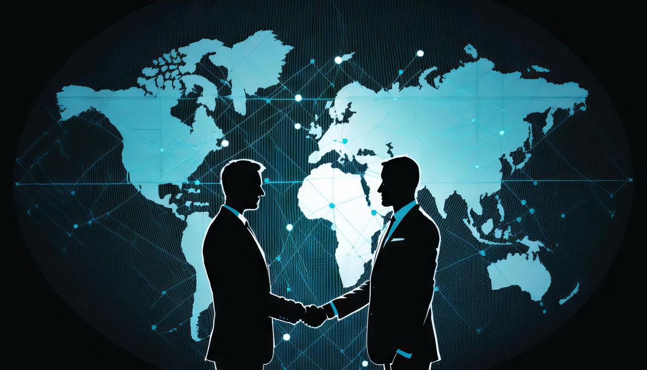 Business handshake at I.C.M.Y. Law Firm