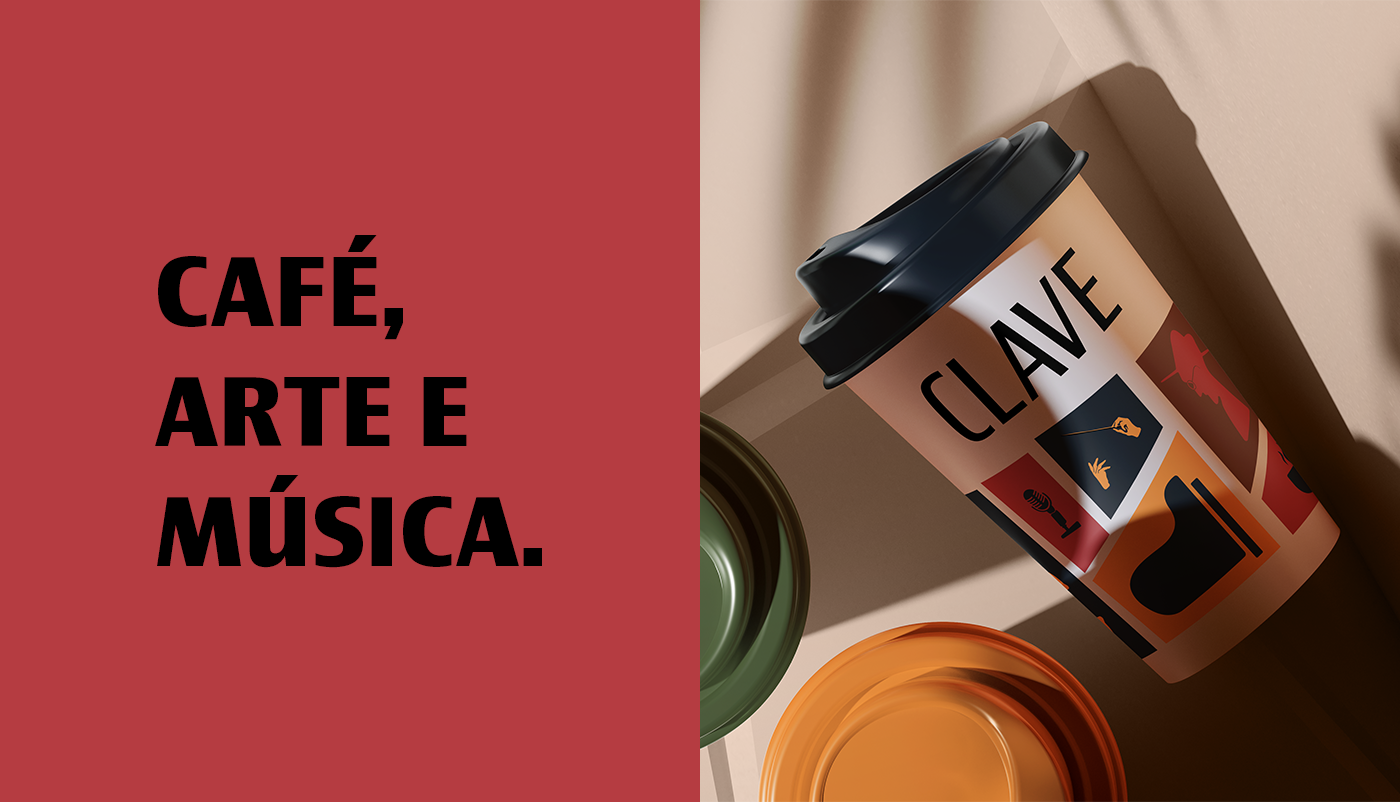 clave cafés @nemachadodesign identidade visual cafeteria