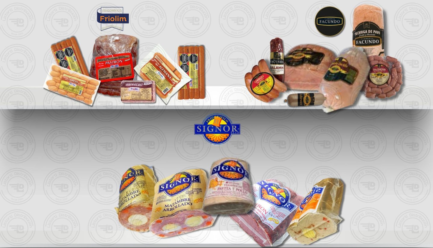 Salchichas y Pastrón Friolím-Matambres Signor Ello- Listorti Distribución-Envíos sin costo