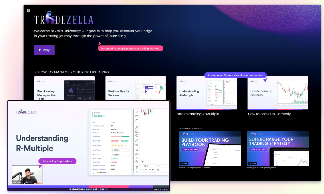 tradezella education