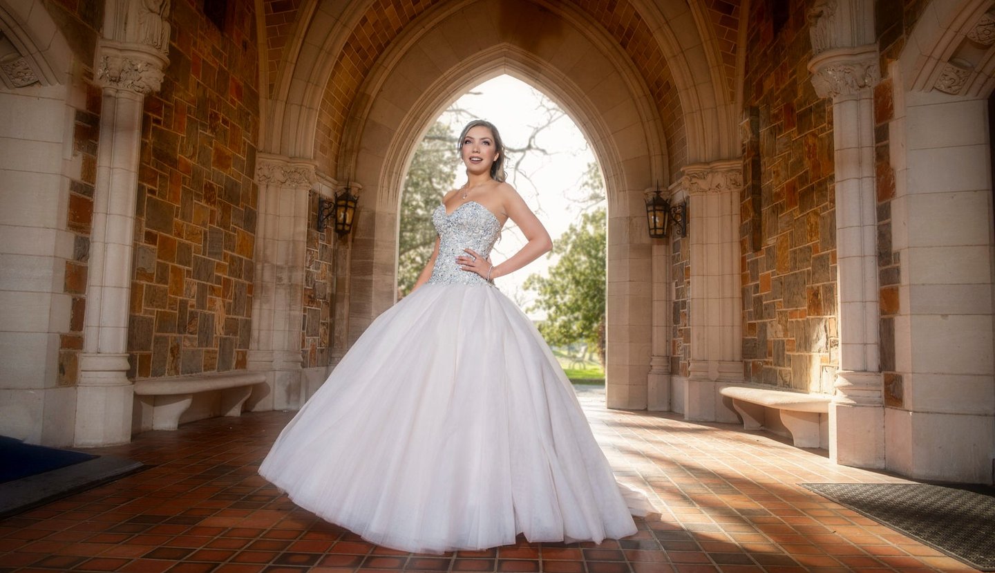 Quinceañera photography in Atlanta wearing pink dress