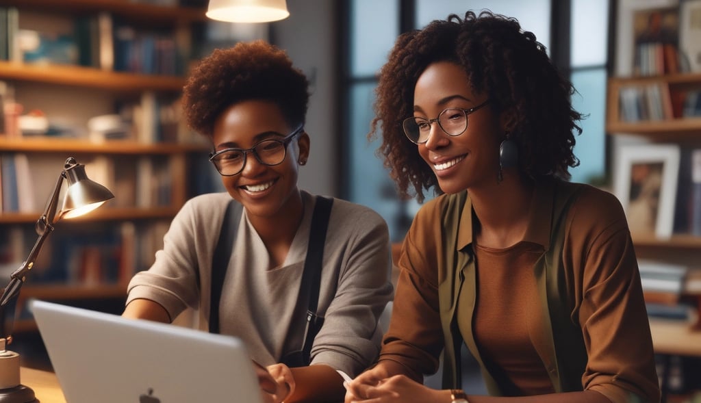 A well-organized workshop with 3D printers, tools, and a tablet. The workspace includes two 3D printers on a workbench, surrounded by tools like paintbrushes and pencils neatly arranged on a pegboard. Bright orange and black are predominant, with a laptop displaying a colorful screen in the foreground.
