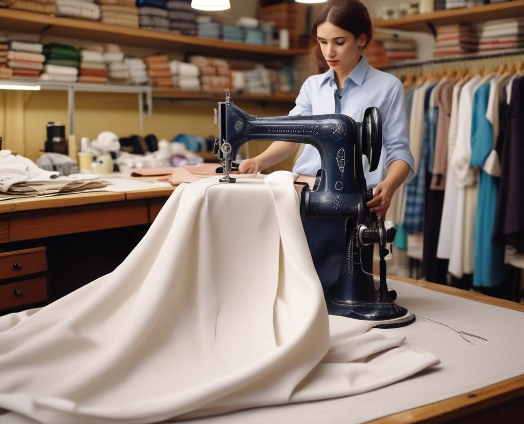 A handcrafted men's suit displayed on a mannequin with fine stitching details.