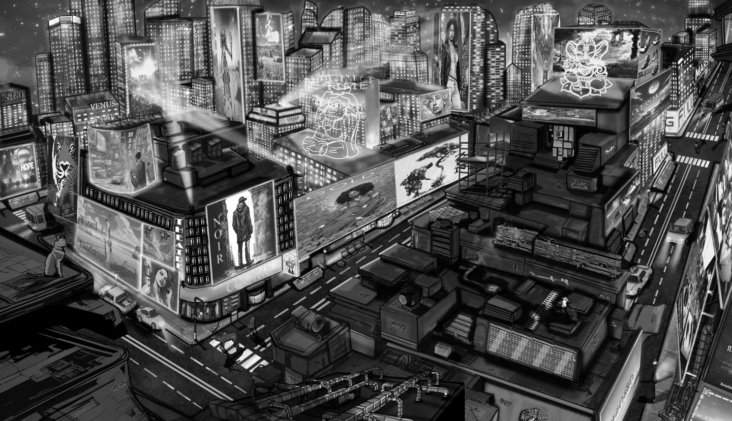 City Pre Deluge Noir by (Treshan) Treeshan Lalsing