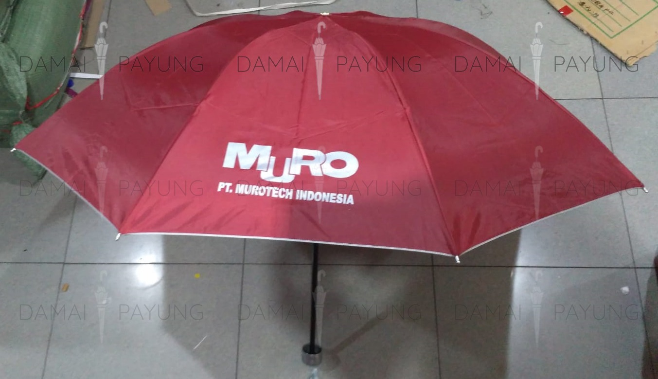 Payung promosi polos lipat warna lapis silver MUROTECH