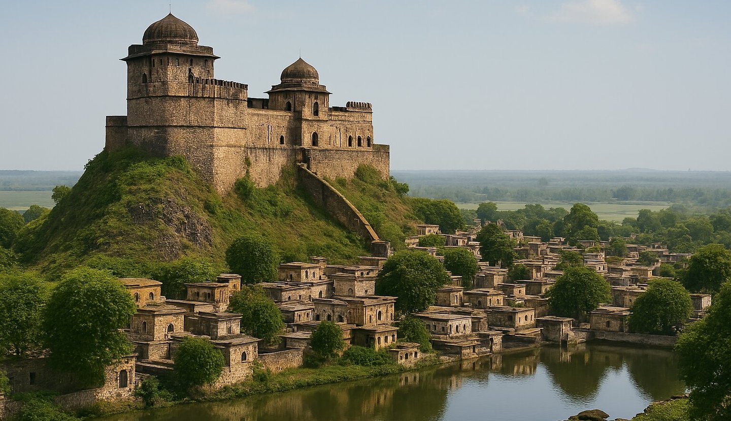 Chanderi Fort — bathed in sunlight