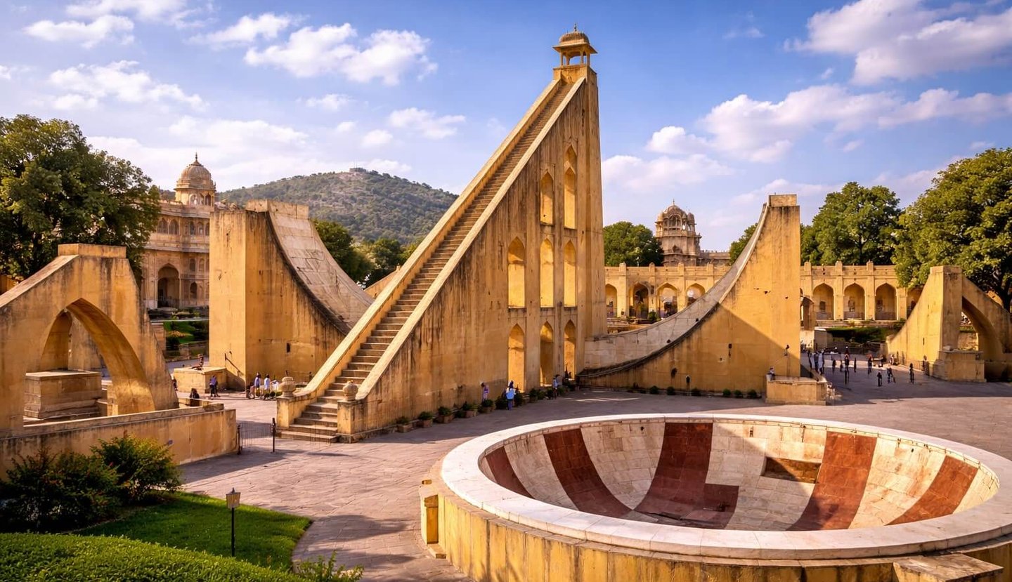 Time calculation from Jantar Mantar in Jaipur