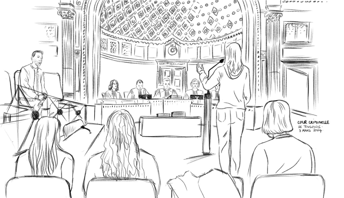 a courtroom scene with a judge and a judge in a courtroom