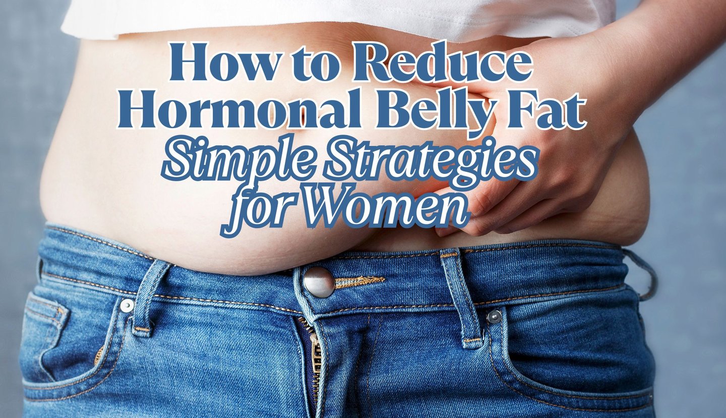 a woman holding her belly fat