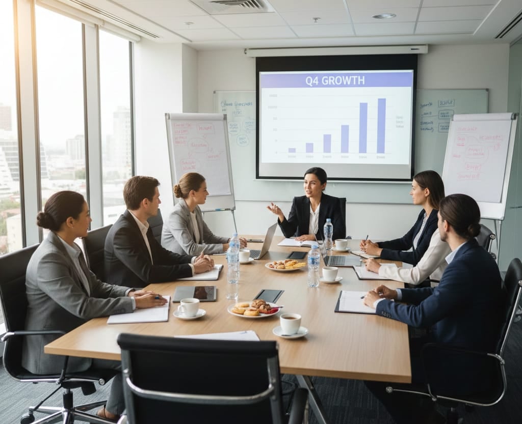 recruitment consultancy team discussion in office