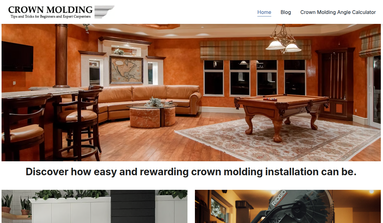 Crown molding instructional website based in Sarasota