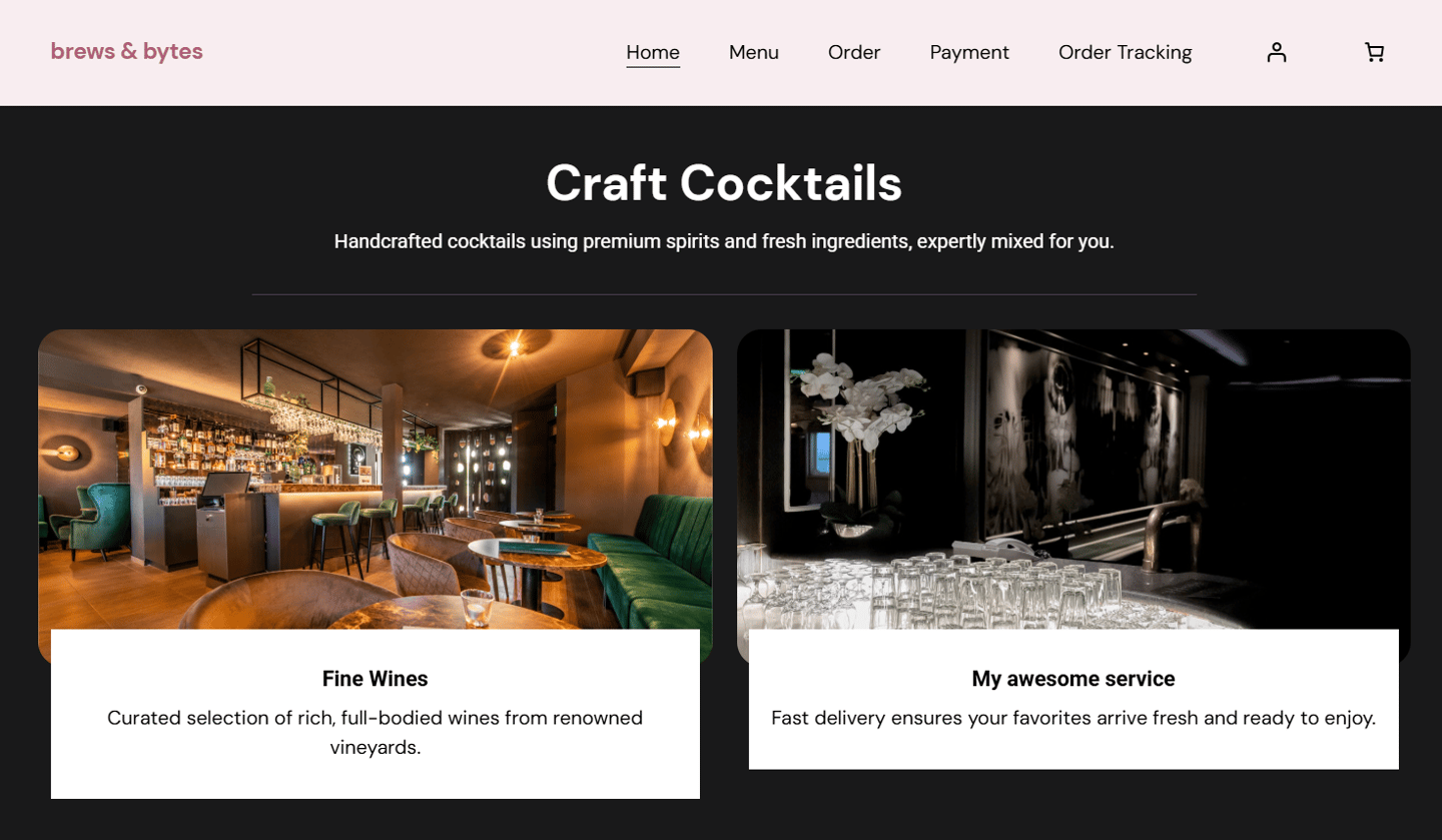 Premium built website from nexwibe for restuarant.