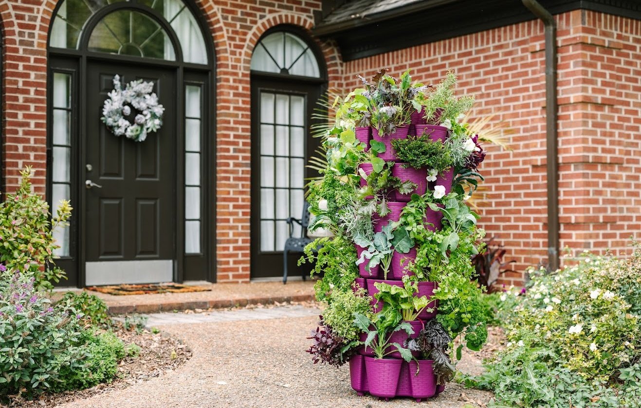 Razzleberry Leaf version near the front door - perfect for quick pickings of fresh herbs and salad