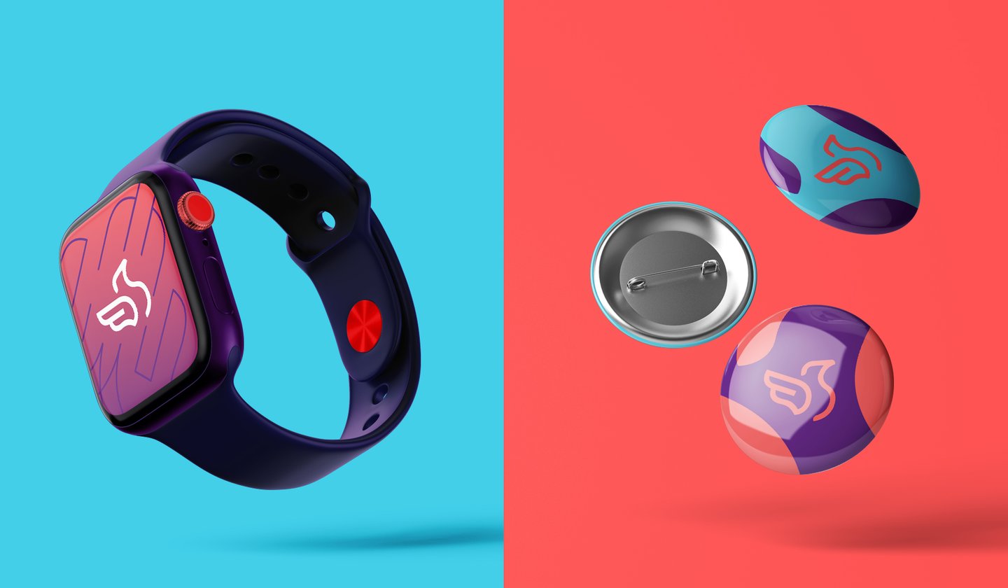 a smart watch with a button on the wrist