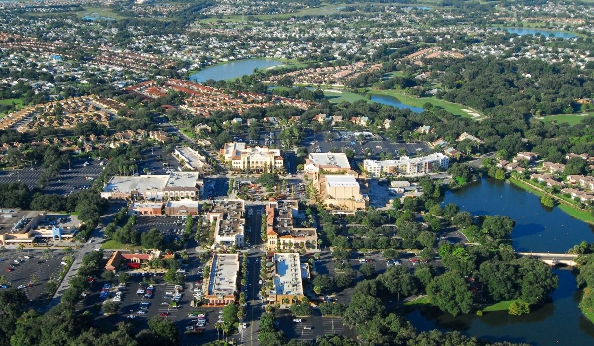 arial view of the villages