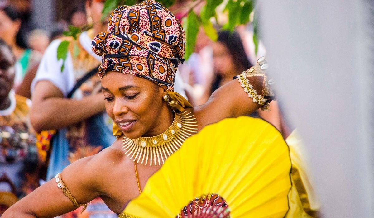 cuban woman in festival clothing