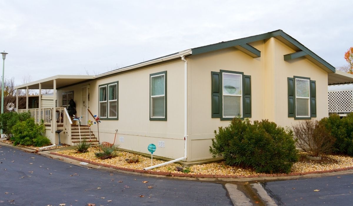 small manufactured home in community
