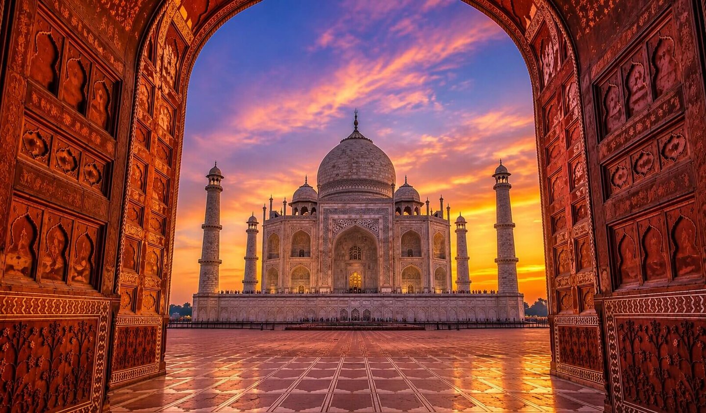UNESCO Heritage site of The Taj Mahal in India