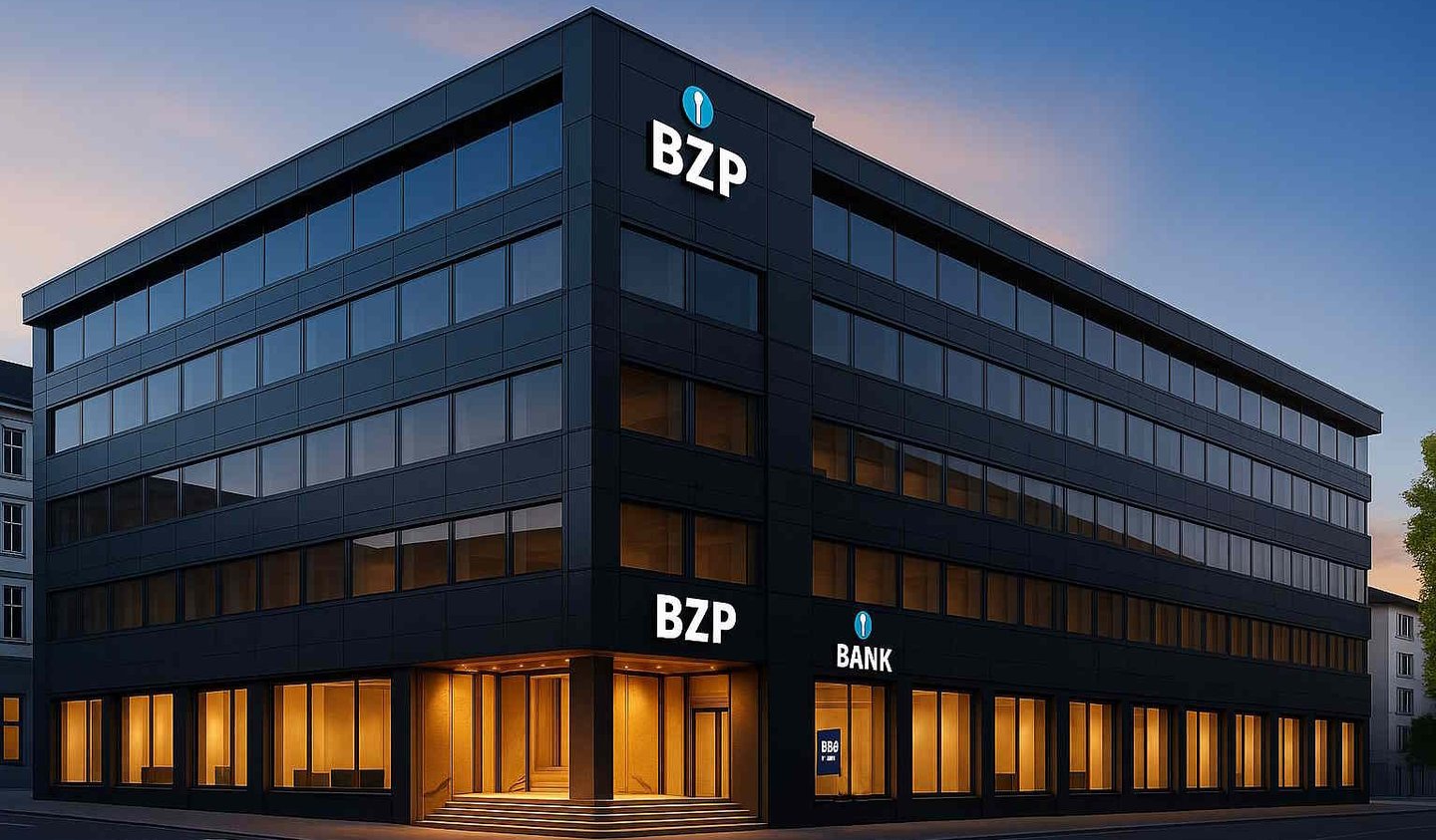 multi storey bank building in Zurich