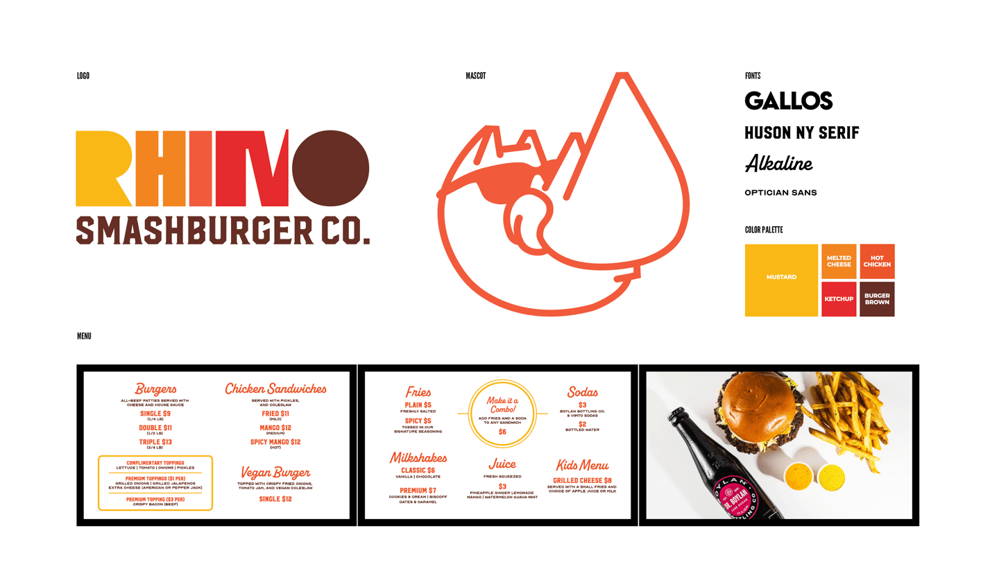 Rhino Smashburger Co. Branding