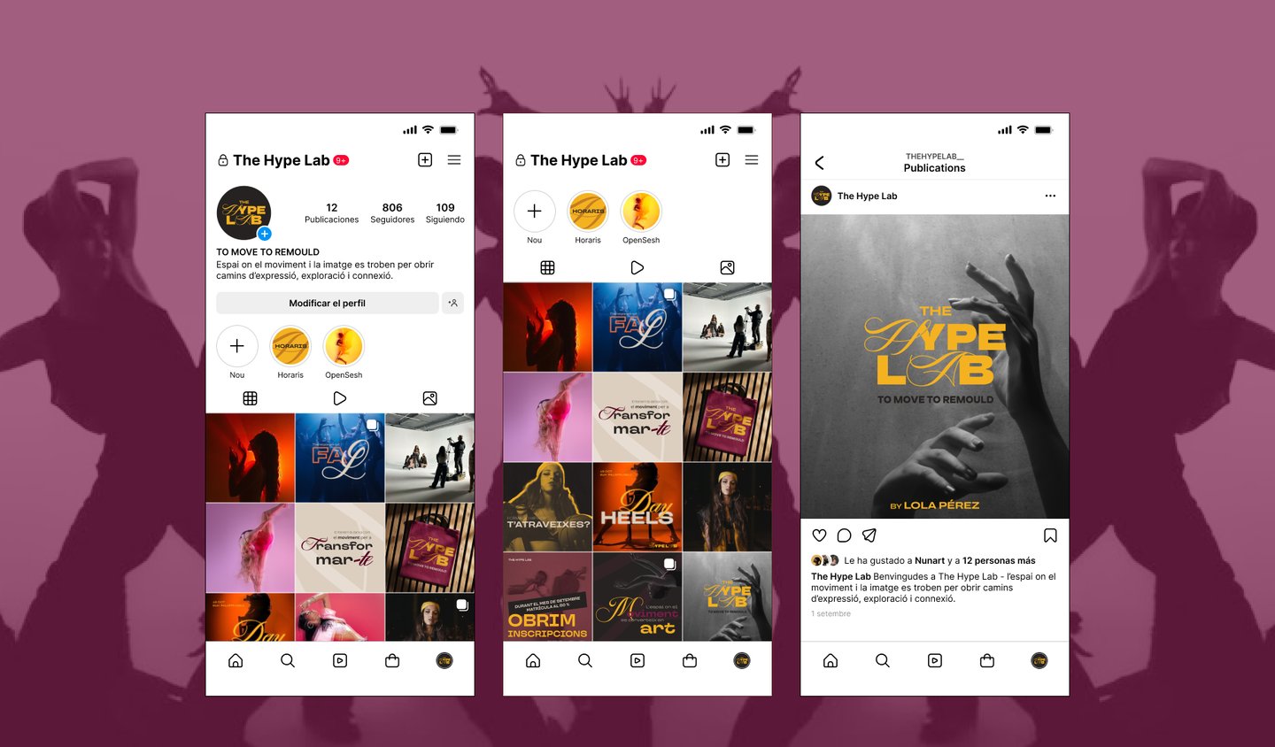 The Hype Lab Comunicació Disseny Feed Instagram Branding