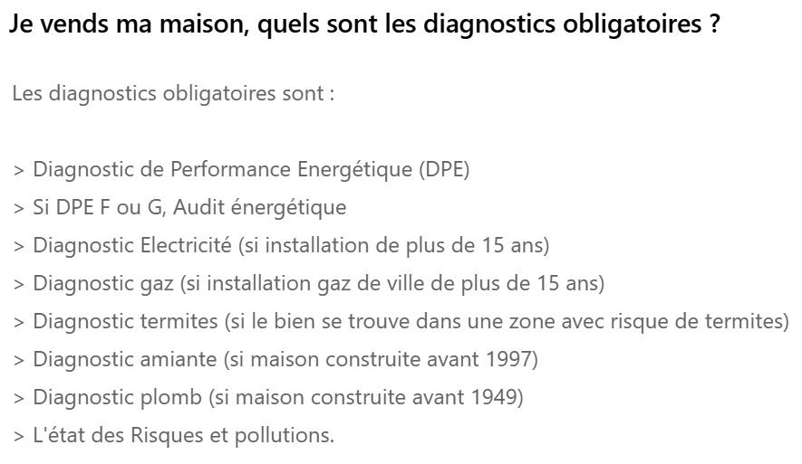 FAQ vendre maison
