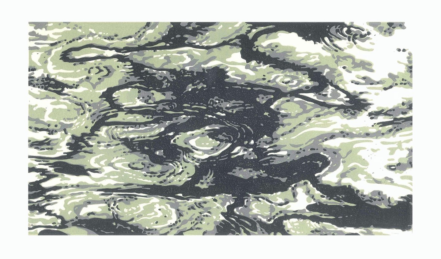 Linogravure sur papier 30 × 42 cm - © Eric Durant