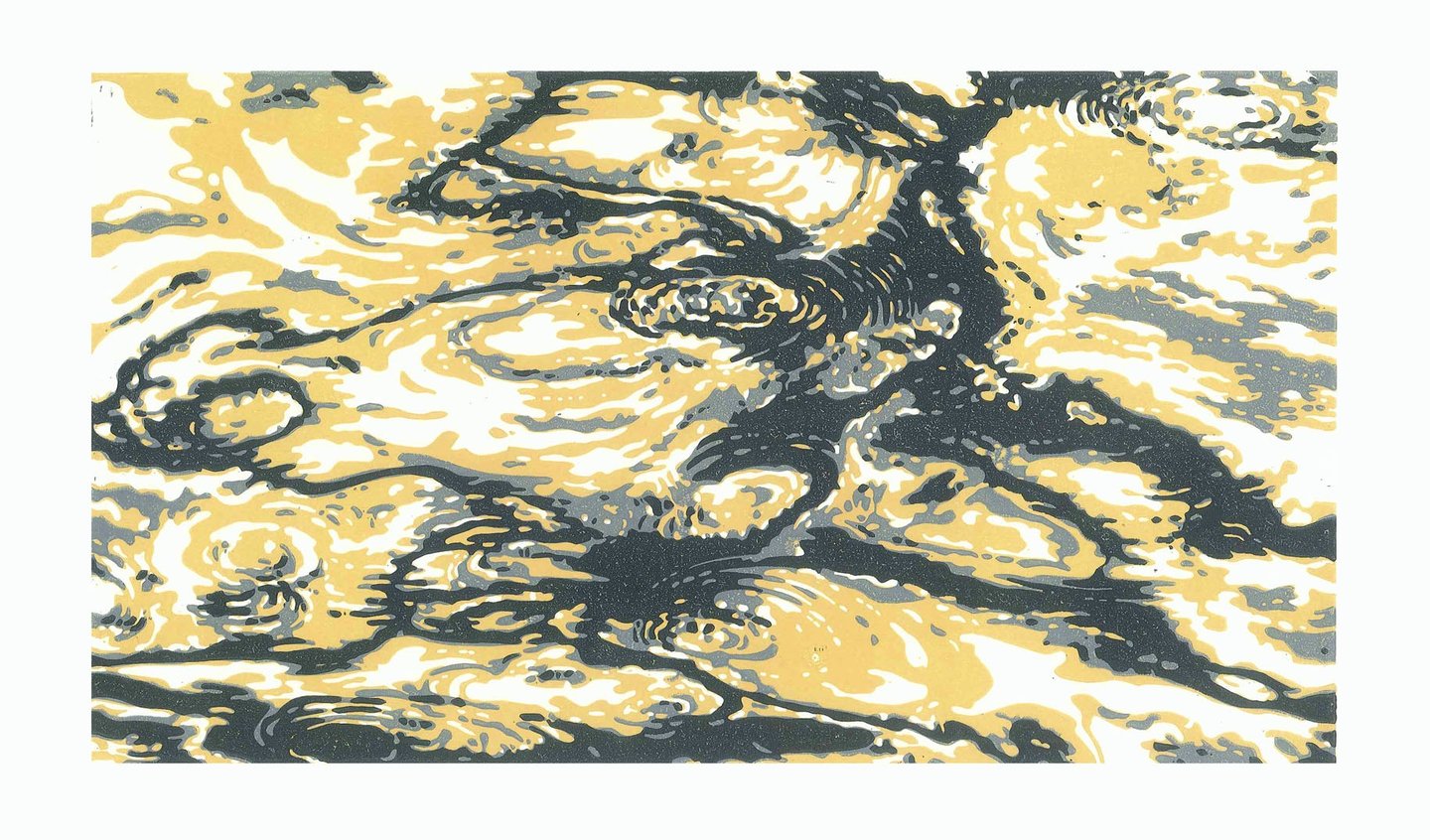 Linogravure sur papier 30 × 42 cm - © Eric Durant