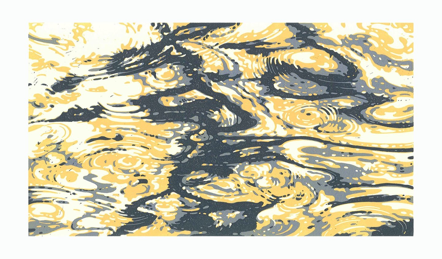 Linogravure sur papier 30 × 42 cm - © Eric Durant