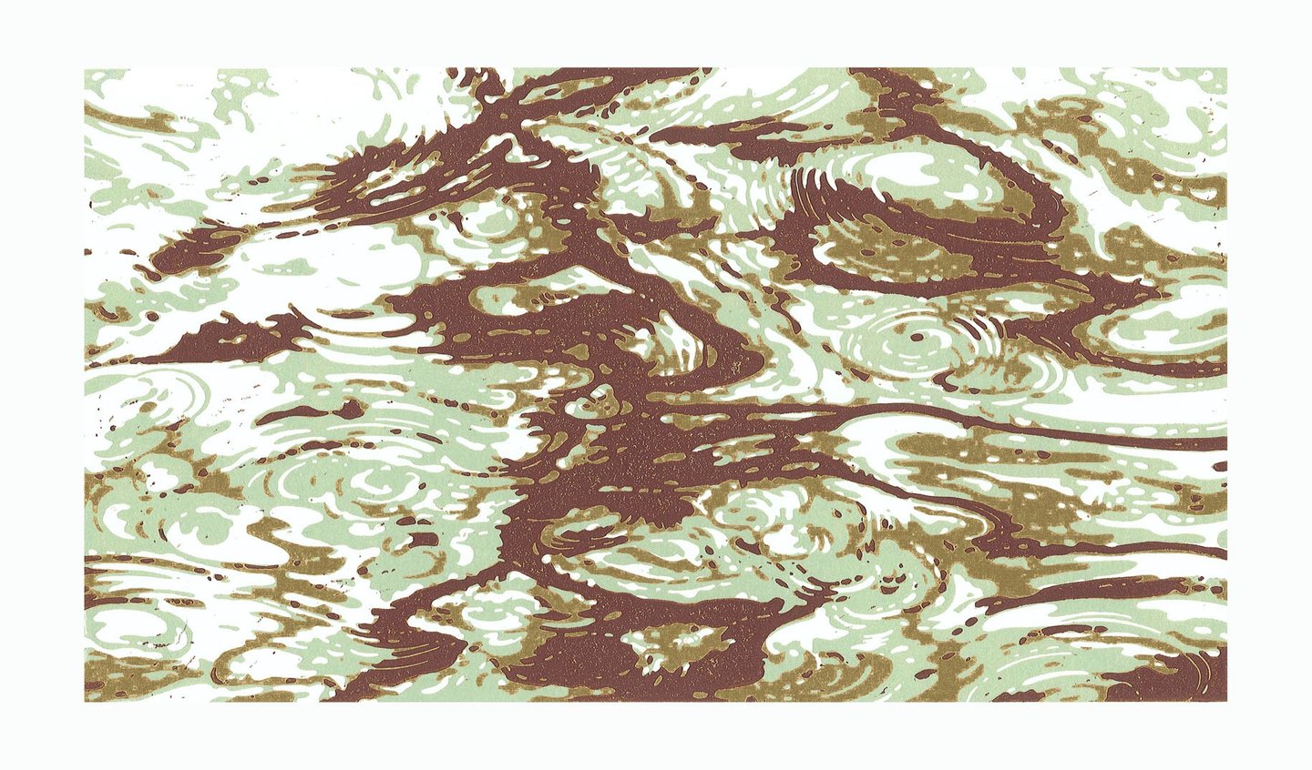 Linogravure sur papier 30 × 42 cm - © Eric Durant