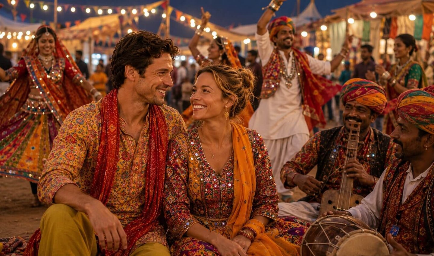 Guest Enjoy Folk Music & Dance at Pushkar Fair