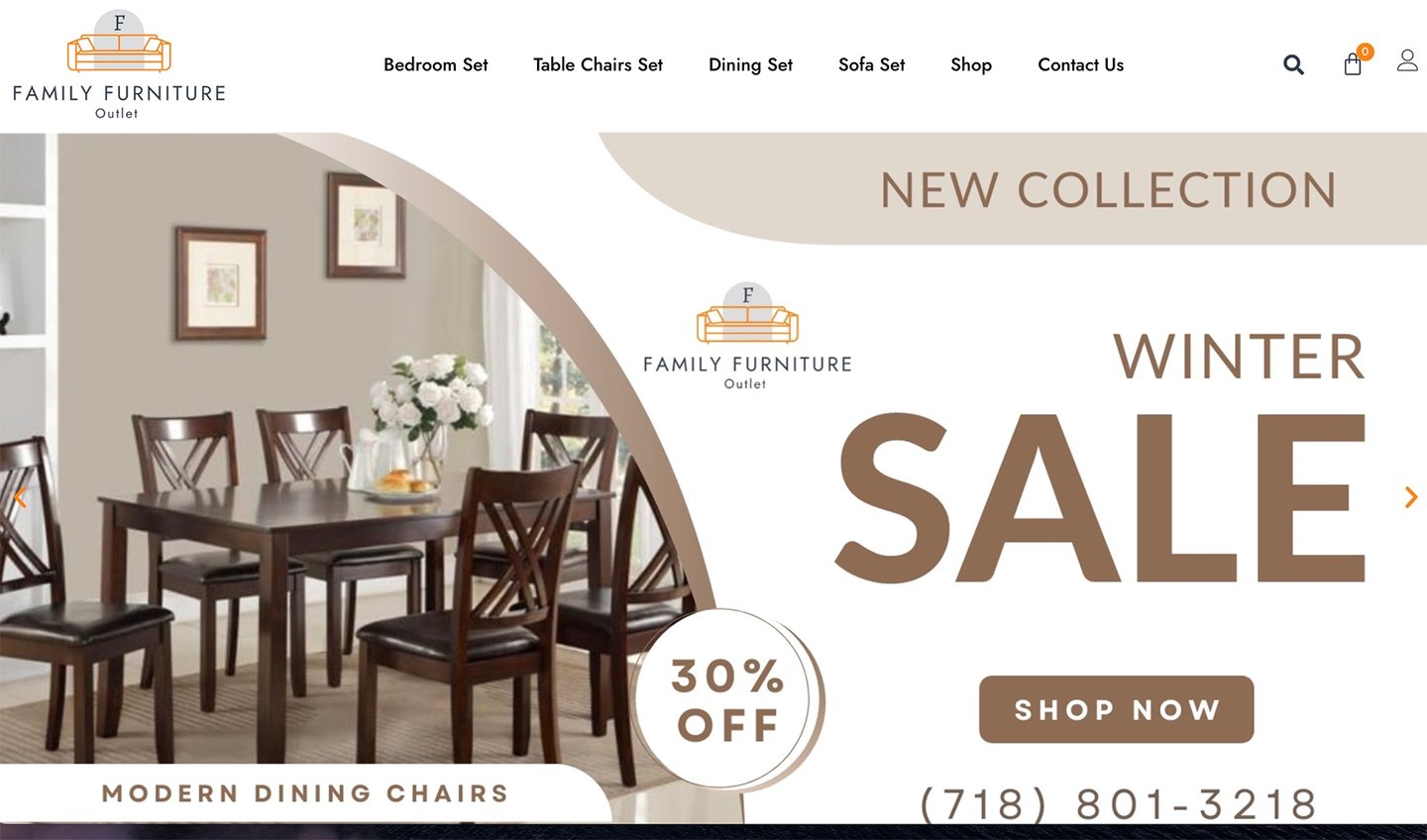 Family furniture outlet website