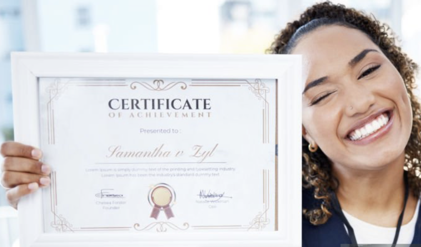 Student got certificate