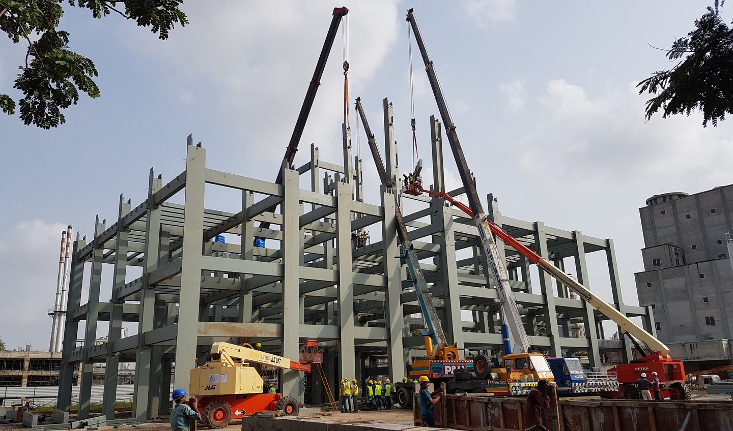 Welded Erection of Mother Dairy, Amulfed Dairy Dry Milk Powder Plant in Gujarat