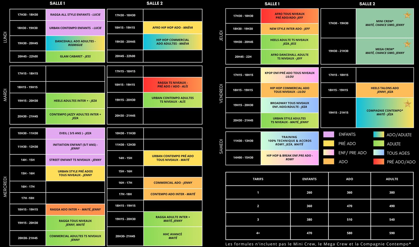 alt =planning danse gujan 