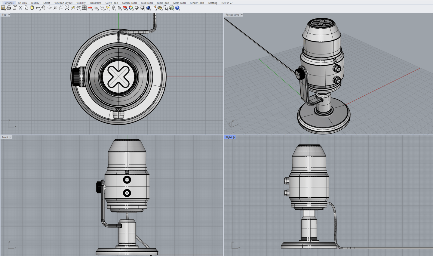 3d model of a microphone