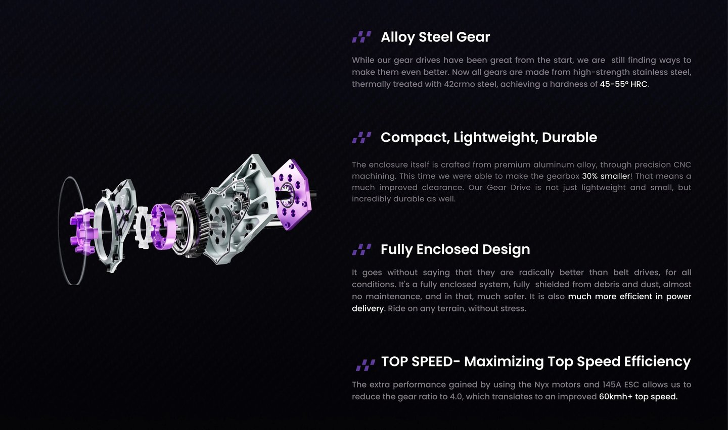 Acedeck Element AT gear drive