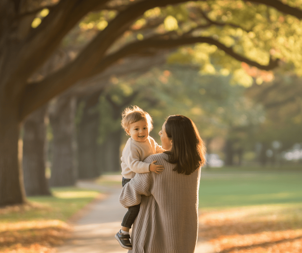 Parent spending time with child representing family protection.