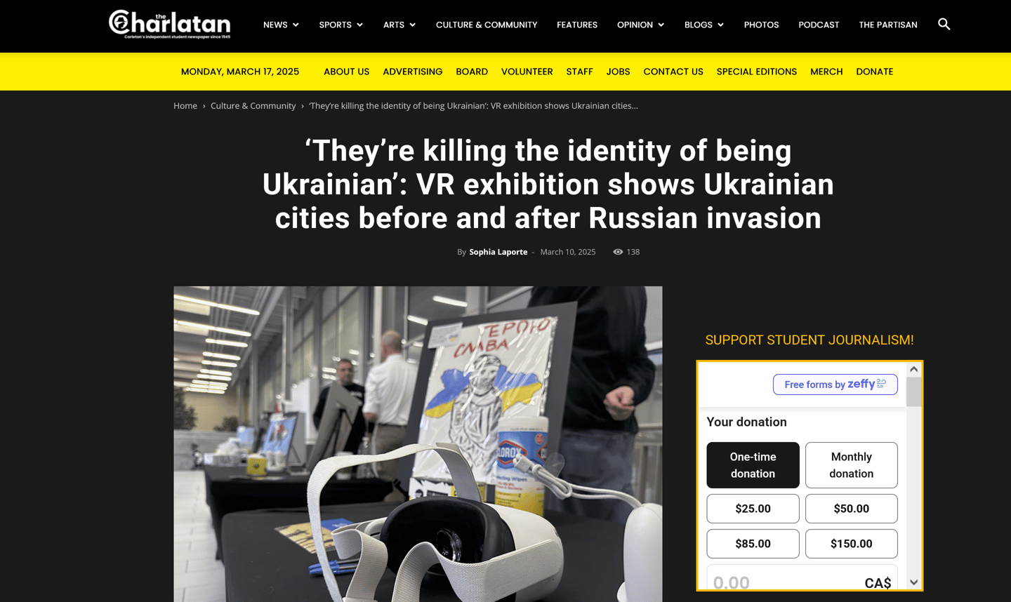 newspaper article printscreen