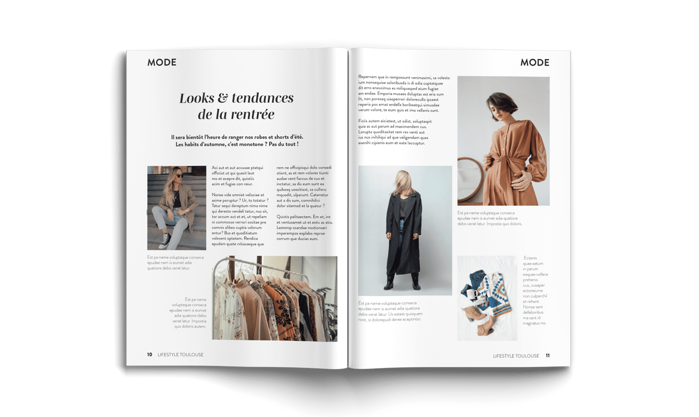 Création magazine Lifestyle, dossier mode